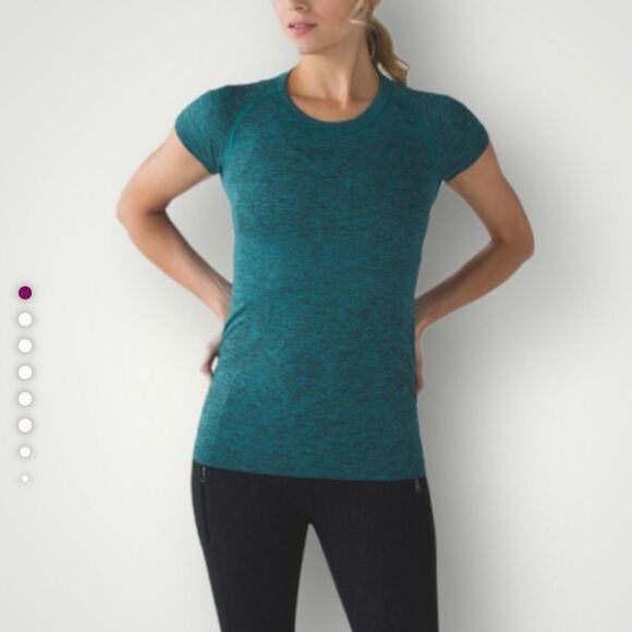Lululemon Swiftly Tech Short Sleeve Tee Heathered Peacock Green - Picture 1 of 9